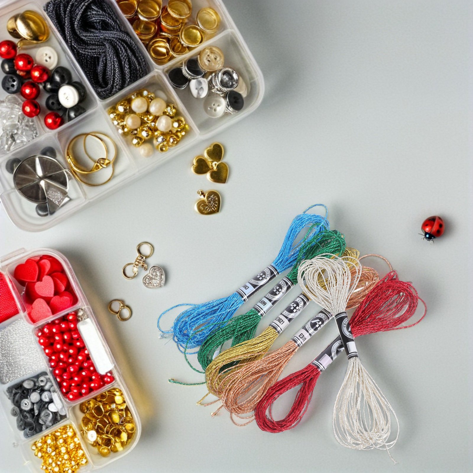 Embroidery Bracelet - 6 Adet Lüks Metalik Nakış İpliği