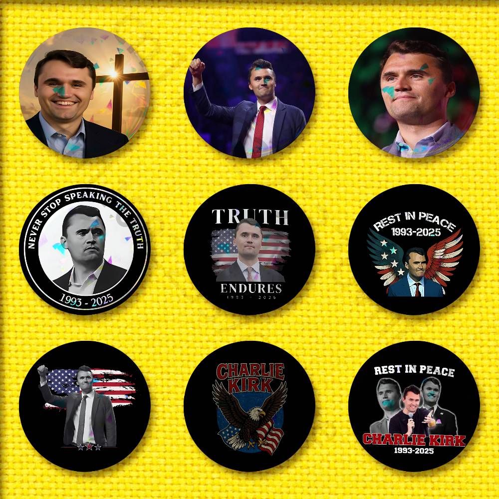 Embroidery Icon - Amerika C-Charlie Kirk Çapraz Rozeti 58mm