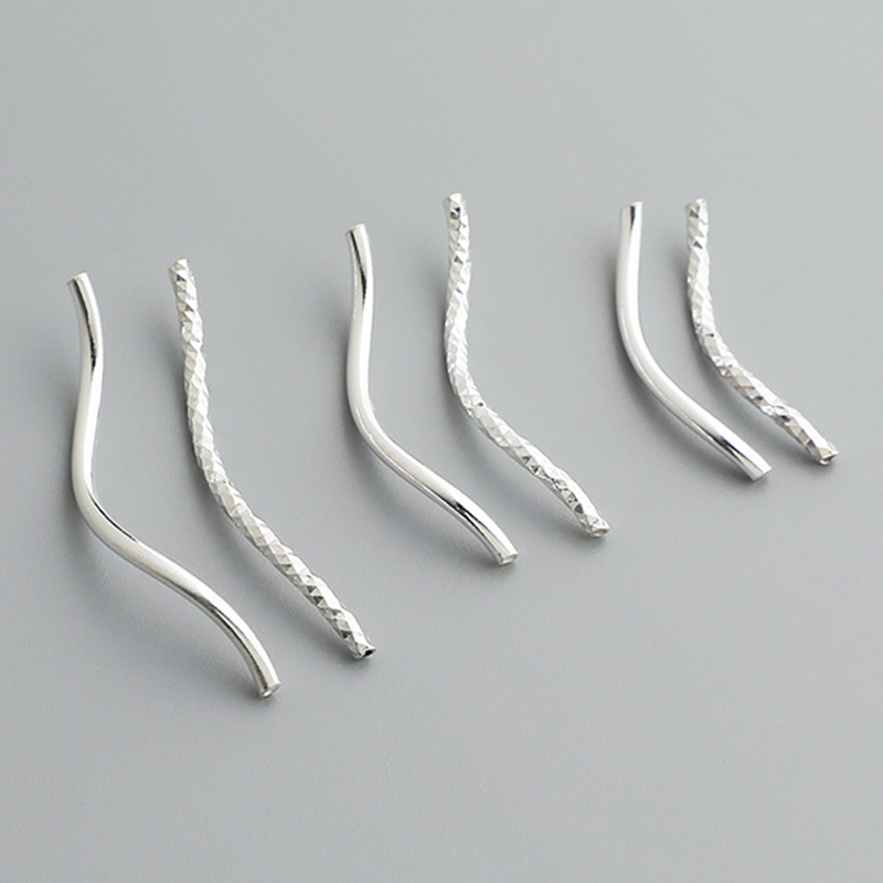 Embroidery Bracelet - 2 adet/grup 925 Ayar Gümüş Pürüzsüz/Nakış