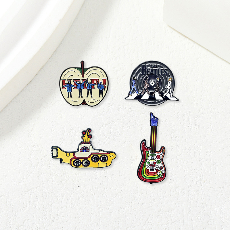 Embroidery Icon - Rock grubu Vintage çapraz emaye pin