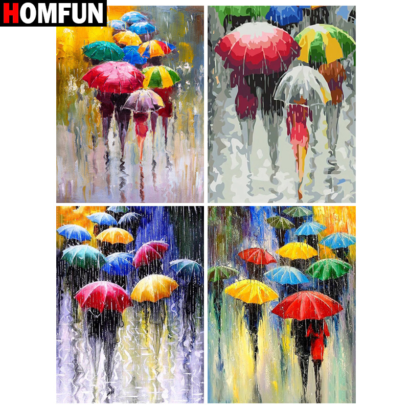 Embroidery Cross Stitch Patterns - HOMFUN 5D elmas desen taklidi dikiş