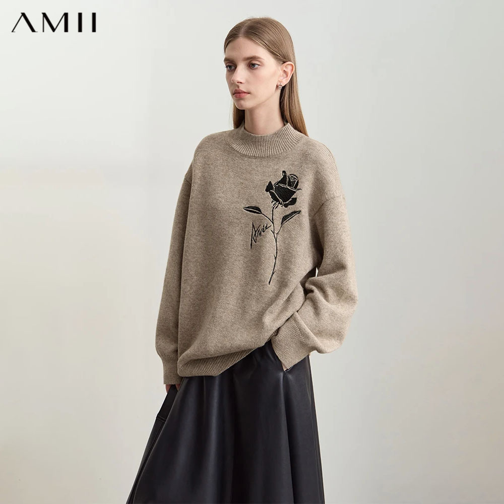 Embroidery Rose - Amii Sonbahar Kış Kadın Giyim Kaşmir