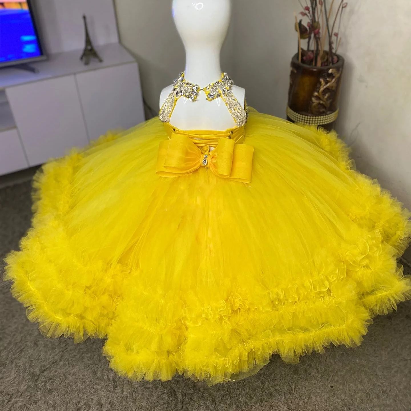 Muhteşem Sarı Çiçek Kız Elbise - Embroidery Yellow Dress incelemesi ve fiyatı