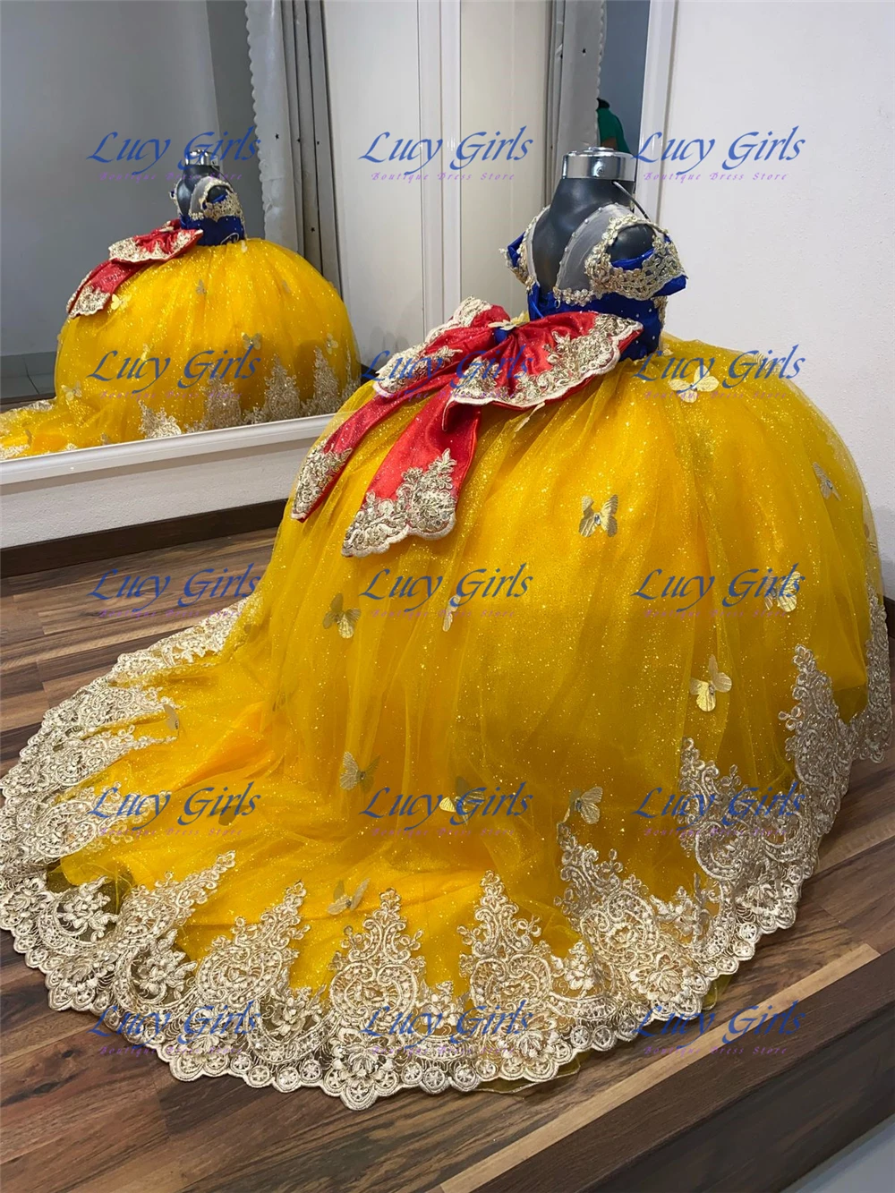 Kaliteli Kelebek Aplike Güzel  - Embroidery Yellow Dress incelemesi ve fiyatı