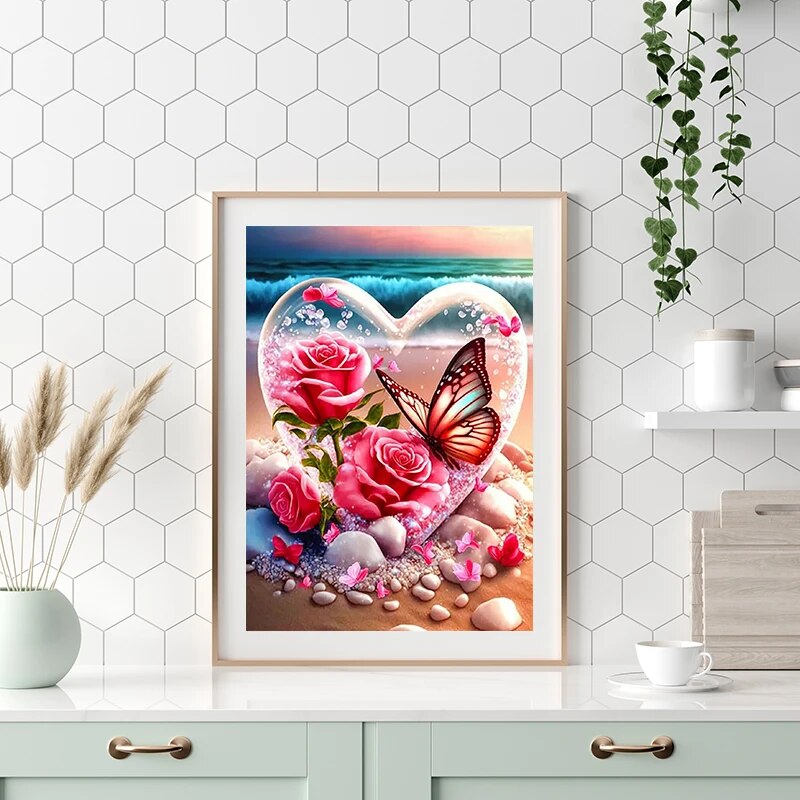 Kelebek Elmas Mozaik Gül Tam Y - Embroidery Rose incelemesi ve fiyatı