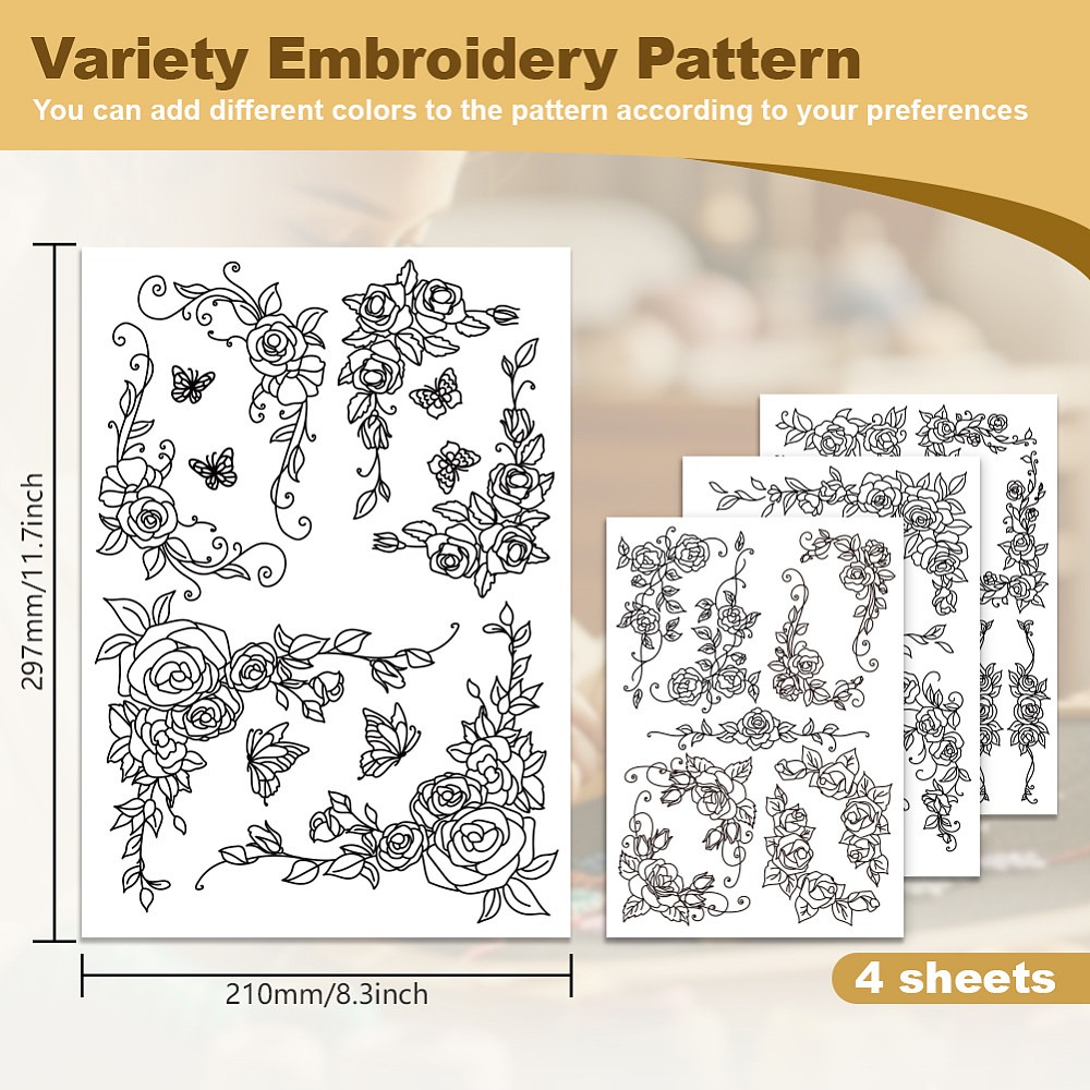 38 Adet Gül Danteli 4 Yaprak S - Embroidery Rose incelemesi ve fiyatı