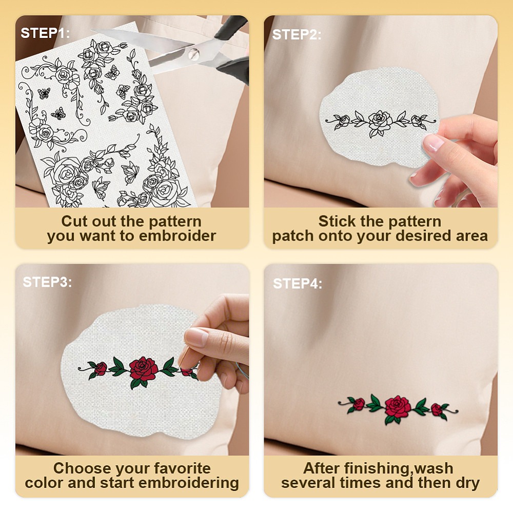38 Adet Gül Danteli 4 Yaprak S - Embroidery Rose incelemesi ve fiyatı