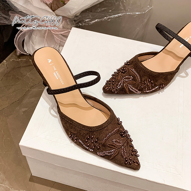 İnci Boncuklu Slingback Topukl - Embroidery Shoes incelemesi ve fiyatı