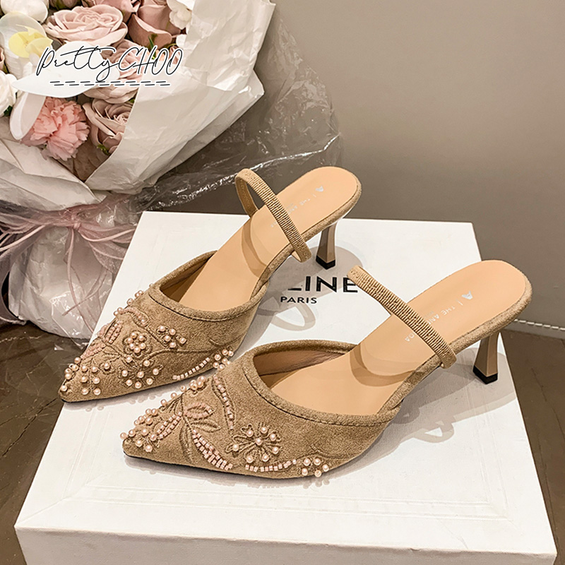 İnci Boncuklu Slingback Topukl - Embroidery Shoes incelemesi ve fiyatı