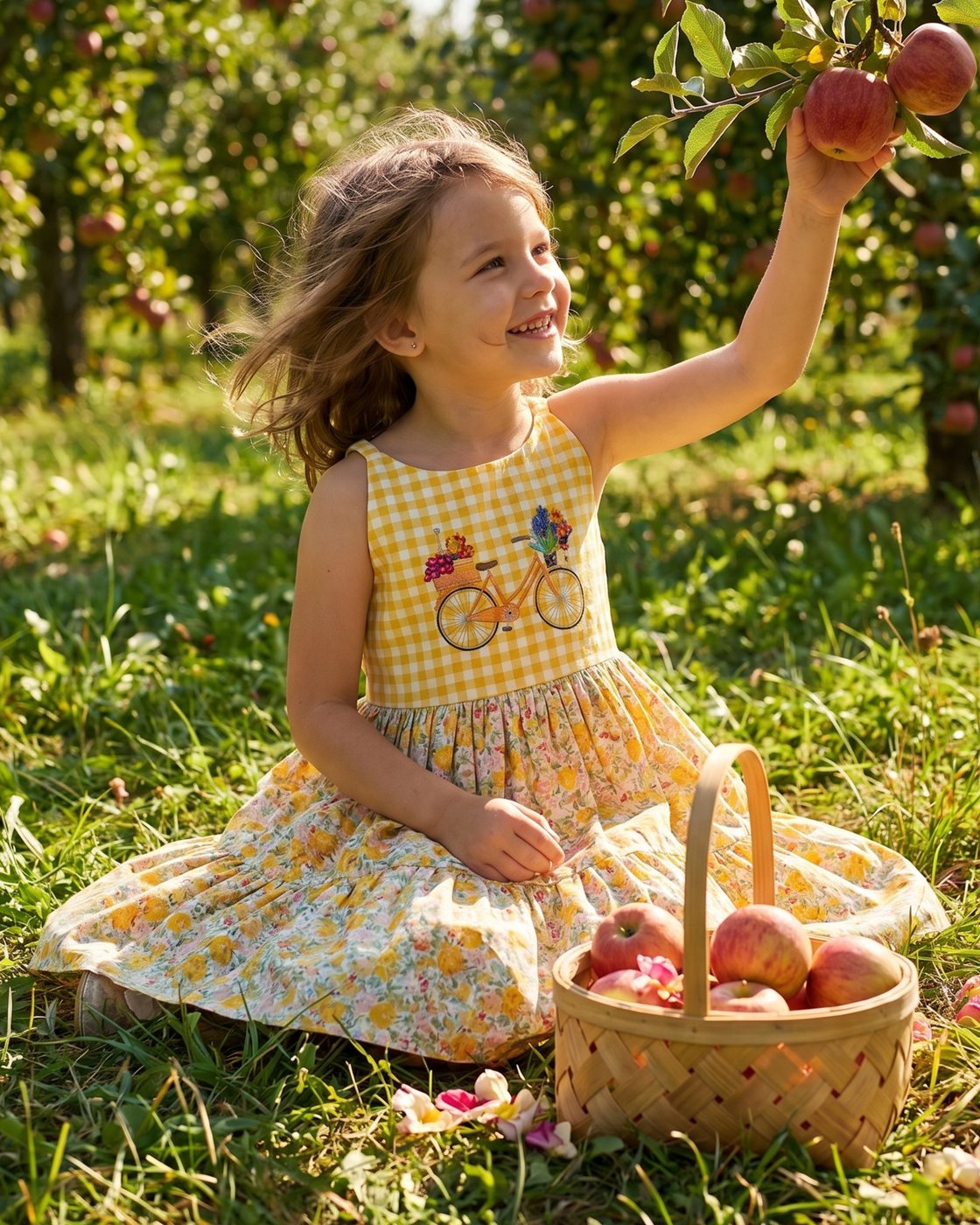 Kız Elbise Sarı Pötikeli Bisik - Embroidery Yellow Dress incelemesi ve fiyatı